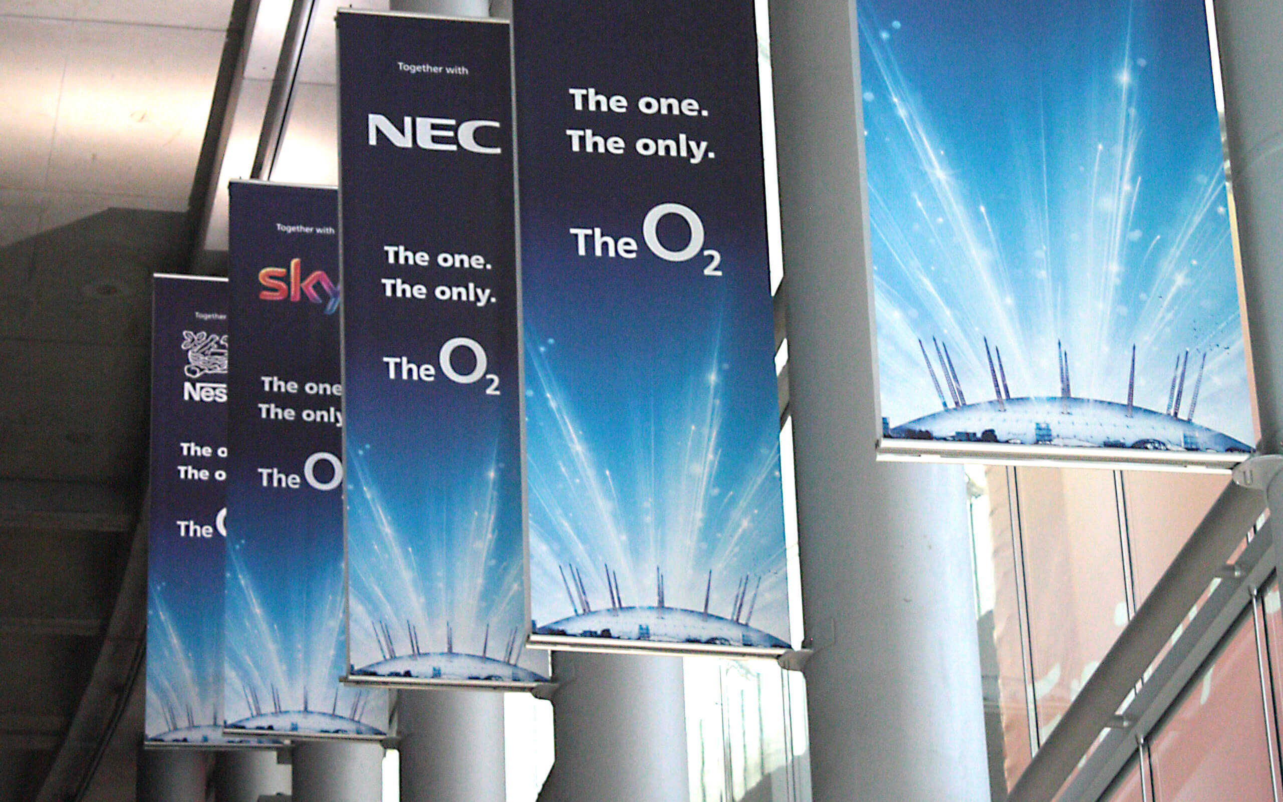 The O2 banners