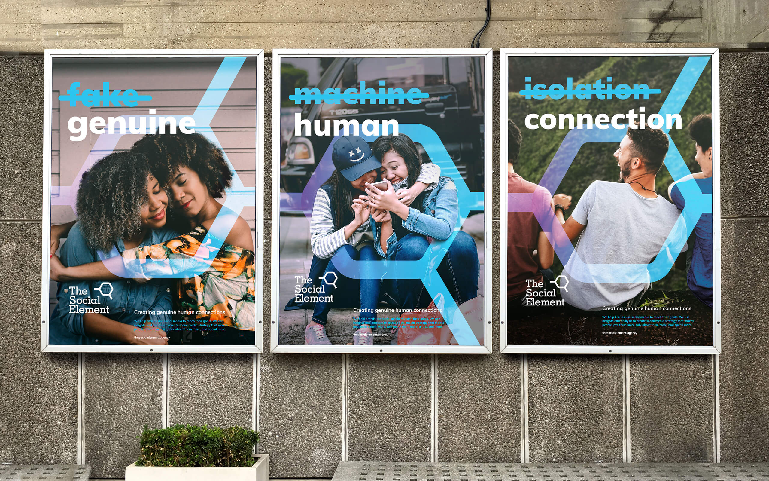 The Social Element brand posters campaign