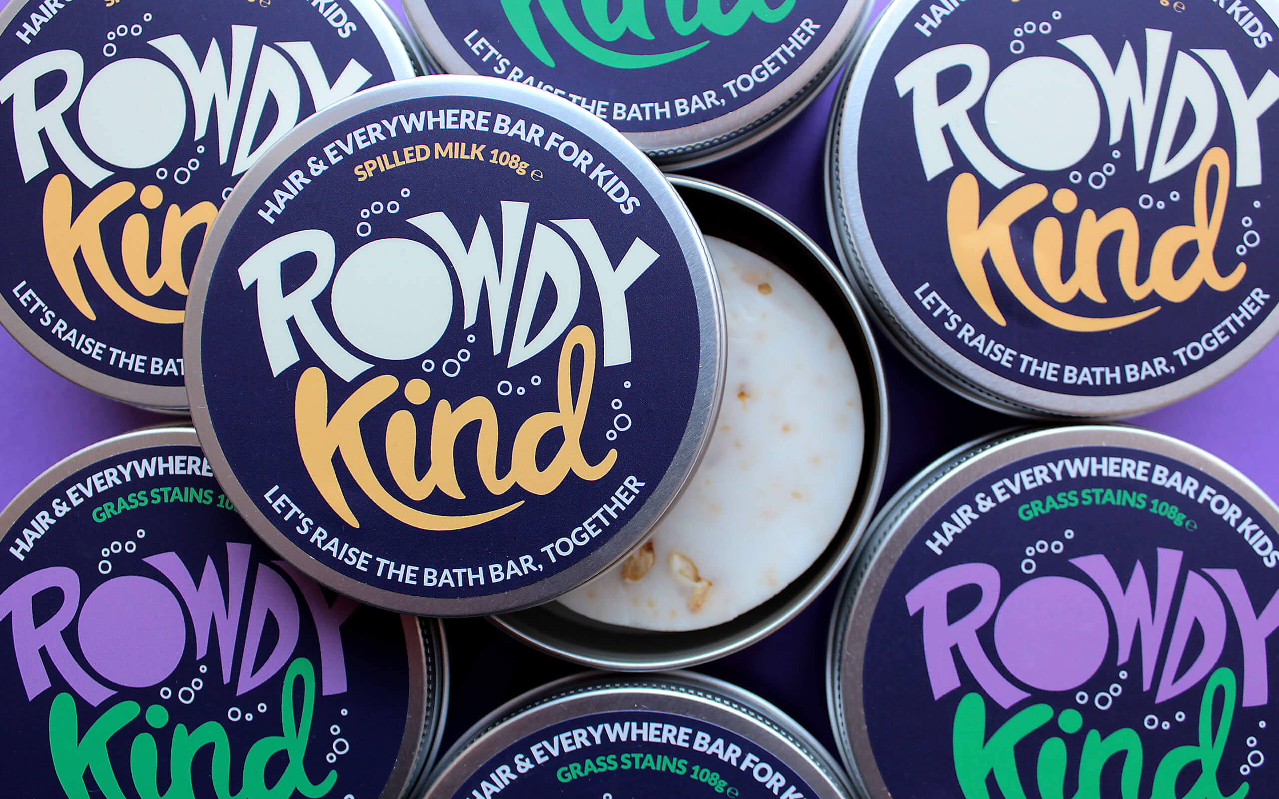 Taller Design Agency Rowdy Kind packaging group tin soap bar
