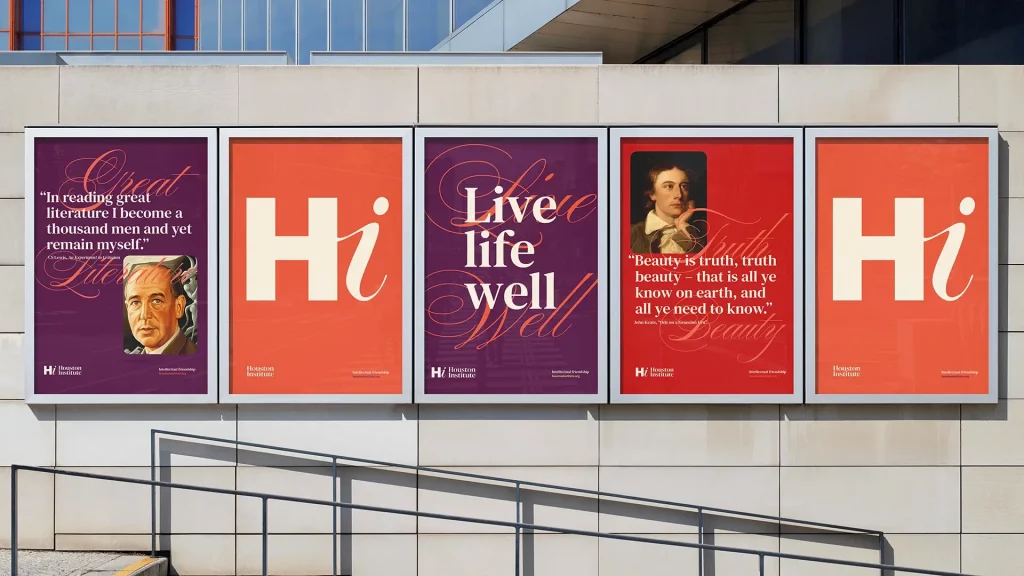 External posters for University branding for Houston Institute, Taller Design