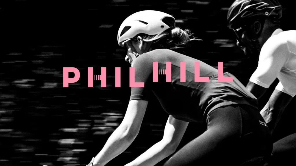 Sports photography branding on cycle brand imagery - Phil Hill. Taller Design